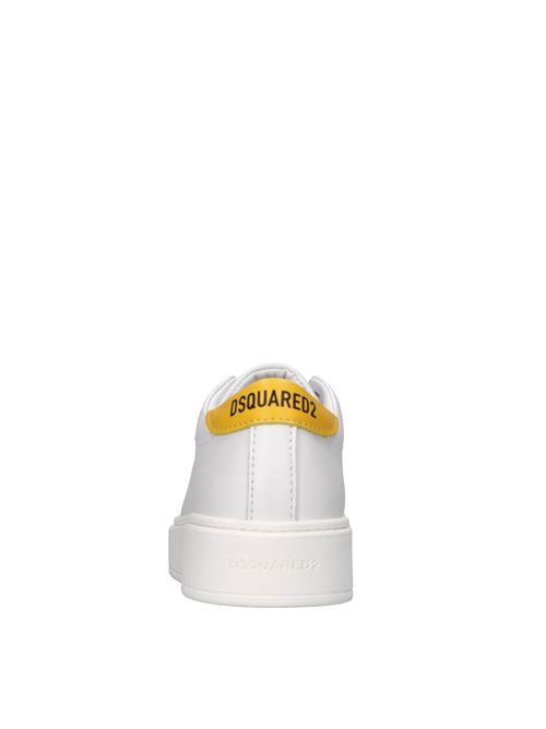 Sneakers in pelle DSQUARED2 | 80313 GINEVRA/TRESORBIANCO-GIALLO